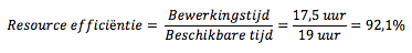 Efficiëntie formule voorbeeld