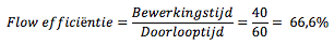 flow efficiëntie formule